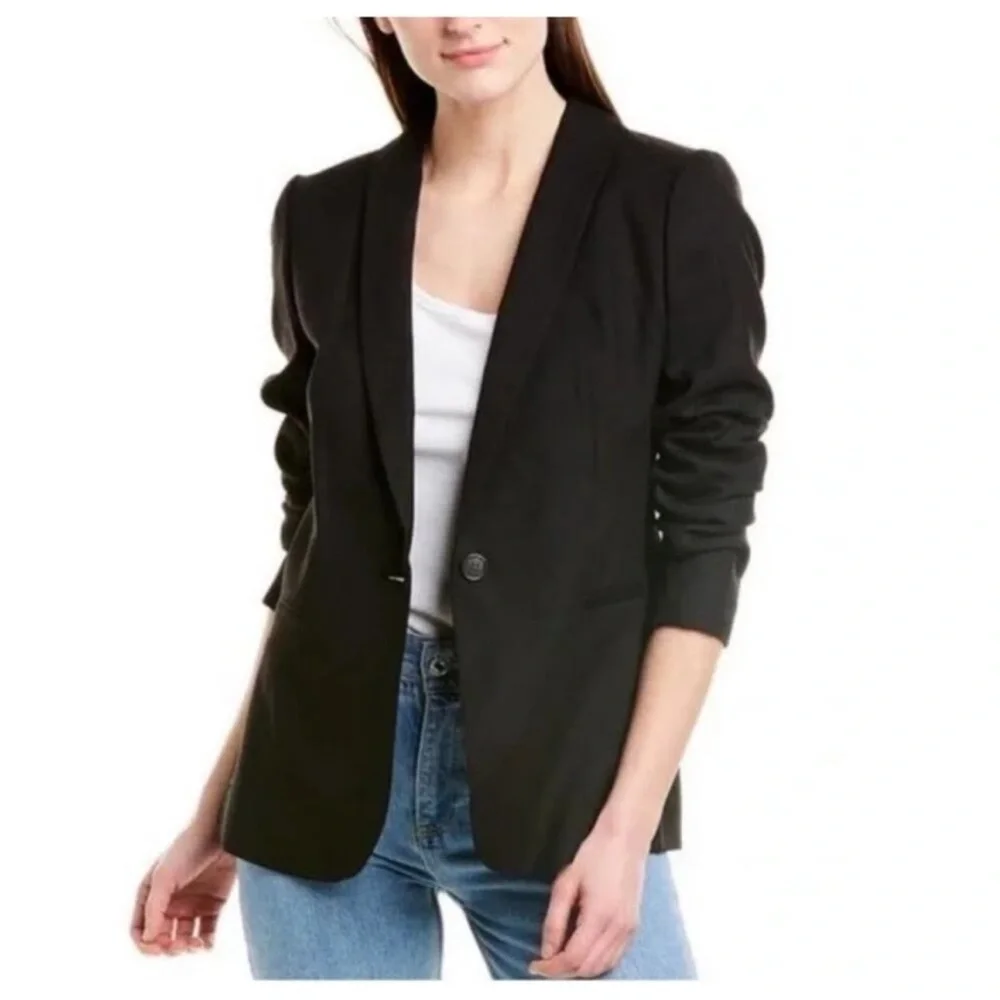 J.Crew Parke Wool Blazer Black Classic Tailored Workwear Jacket, size 2 - Picture 13 of 15